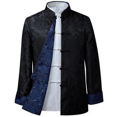 Beth and Brian Qipao - JXGZ Chinese Men double sided Tang suit Jacket Chinese Clothing For Men, Hanfu Men, Chinese Style Design, Chinese Shirt, Tang Suit, Men Jackets, Chinese Man, Chinese Clothing, Tai Chi