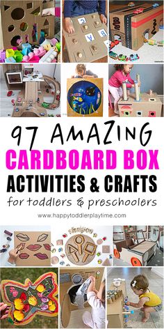 cardboard box activities and crafts for toddlers and preschoolers