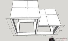 the plans for an end table are shown