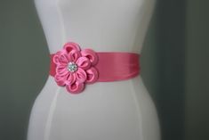 Hot pink satin small flower wedding dress belt / sash, night dress belt,Cocktail dress belt, bridesmaid sash by FULYAK on Etsy Satin Bridal Belt For Bridesmaids, Satin Bridal Belt For Party, Elegant Fitted Pink Sashes, Satin Ribbon Bridal Belt For Parties, Pink Elegant Sash For Formal Occasions, Wedding Sashes With Satin Finish, Elegant Bridal Belt With Satin Bow For Bridesmaid, Satin Sashes For Bridesmaids, Satin Bridal Belt With Ribbon For Wedding