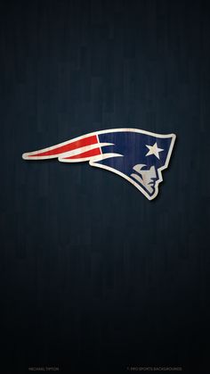 the new england patriots logo on a dark background