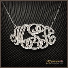 14kt. Gold Diamond Monogram Necklace, Handcrafted letter Necklace, Diamond Initial Necklace, Diamond Letter Necklace by MonogramsNYC on Etsy Initial Necklace Diamond, Diamond Monogram, Diamond Initial Necklace, Bride And Groom Gifts, Photo Pendant, Monogram Jewelry, Necklace Diamond, Bridesmaids And Groomsmen, Monogram Necklace