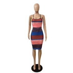 Sexy Striped Halter Backless Bodycon Midi Dresses Trending Today, Bodycon Midi, Midi Dress Bodycon, Midi Dresses, 1 Million, Striped Dress, Midi Dress, Mini Dress, Dresses