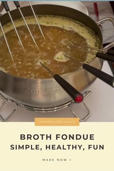 broth fondue simple, healthy, fun make now