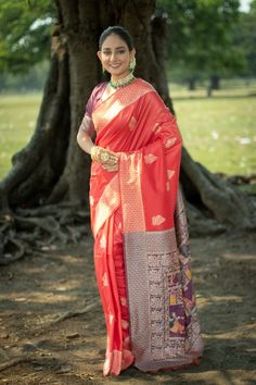 Saree Fabric : Handloom Raw Silk Saree Color : Imperial Red Saree Length : 5.5 Meter Blouse Length : 0.8 Meter Saree Work : Woven Design Saree Border : Woven Border Wash: Dry Clean Product color may little differ as per the brightness or color settings of your device. Art Silk Pre-draped Saree With Pallu For Rituals, Red Pre-draped Saree With Zari Weaving In Dola Silk, Red Pre-draped Saree With Zari Weaving On Dola Silk, Red Slub Silk Pre-draped Saree With Pallu, Traditional Red Slub Silk Pre-draped Saree, Pre-draped Cutdana Saree For Rituals, Red Anarkali Paithani Silk Blouse Piece, Red Paithani Silk Pre-draped Saree, Red Slub Silk Saree For Traditional Ceremonies