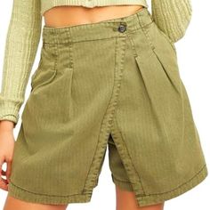 Item Notes: Original Retail Price: $98.00. You Save $38.00! A Layered Front Elevates These High-Waist Cotton Shorts Styled With Flattering Front Pleats And Allover Tonal Stripes. Style Name: Free People Olive Layered Front Shorts. Style Number: 6246660. Details Product Dimensions: 0.0 X 0.0 X 0.0 Inches Item Weight: 0.5 Pounds Shipping Weight: 0.5 Pounds Item Model Number: Ob1263920 Listed: Martha Russel Listed: Aug 16, 2022 11:32 Am Due To Variances In Monitor Color, And Lighting, The Color Of High Waisted Floral Shorts, Wrap Skort, Tie Waist Shorts, Lace Trim Shorts, Free People Shorts, Tie Shorts, Shorts Style, Flowy Shorts, Green Mini Dress