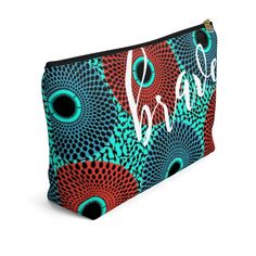 These t-bottom pouches now come in our retro color burst Ankara pattern print, and are great for pretty much anything. They make an fabulous, stylish grab and go bag; pencil case and cosmetic travel bag. Constructed of a durable material with a zipper closure. .: 100% Polyester .: Multiple sizes .: T-bottom 2.5 inches long .: With non-laminated lining Large Width, in 2.88 Length, in 12.29 Height, in 6.93 Trendy Multicolor Cosmetic Bag, Multicolor Travel Pouch With Pen Holders, Multicolor Pouch Bag With Pen Holders, Ankara Pattern, African Bag, Color Burst, African Accessories, Go Bag, African Ankara