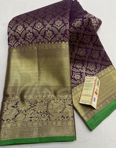 1.this is beautiful pure handwoven kanjivaram silk sari  with 1 gram hold zari weaving with running blouse piece  2.this sari is 5.5 mt length  3.this is a very elegant looking sari for all occasions like weddings and other formal events  4.fall n pico is complimentary  5.blouse can be made as per the requirements of the clients with proper measurements.stiching charges will be extra  6.plz check the availability of the sari before placing the order Gold Pre-draped Jamawar Saree With Zari Work, Gold Pre-draped Saree With Cutdana In Jamawar, Banarasi Silk Pre-draped Saree With Zari Weaving, Tussar Silk Pre-draped Saree With Zari Weaving For Puja, Festivals Pre-draped Saree In Katan Silk With Zari Weaving, Gold Jamawar Pre-draped Saree In Traditional Shape, Festival Pre-draped Saree In Katan Silk With Zari Weaving, Gold Jamawar Pre-draped Saree In Traditional Style, Gold Jamawar Pre-draped Saree