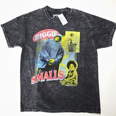 Nwt Biggie Graphic Tee. Distressed Colored Treated Grey, With Dope Graphic Of One Of The Greatest Rappers Of All Time. No Flaws. Brand New. Color Combination Is Personal Fav. Size Large Fitted Washed Cotton T-shirt, Retro Washed Top For Streetwear, Black Washed Retro Tops, Casual Fitted Washed T-shirt, Fitted Acid Wash Top For Streetwear, 90s Soft-washed Tops For Streetwear, 90s Style Soft-washed Tops For Streetwear, 90s Style Relaxed Fit Soft-washed Tops, 90s Style Soft-washed Cotton Tops