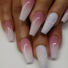 This false nails are easy to file, paint and apply. Lastly, Enjoy Your Beautiful Nails! Product Information. Pink Sparkly Nails, Nagel Tips, Polish Ideas, Coffin Press On Nails, Fake Nails With Glue, Striped Nails, Metallic Nails, Nail Beauty, Nail Forms