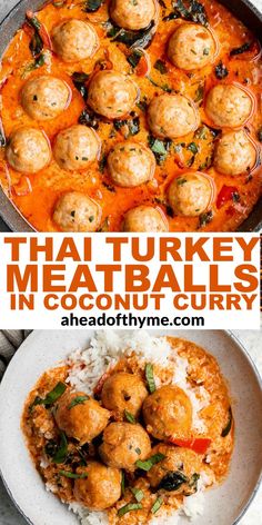 meatballs in coconut curry are an easy and healthy meal that is ready to be eaten