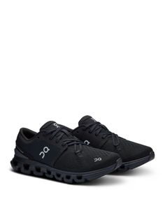 On Women's Cloud X 4 Sneakers Sporty Black Running Shoes Medium Fit, Functional Black Running Shoes Medium Fit, Black Running Shoes For Sports, Medium Fit, Black Running Shoes For Sports, Black Medium Fit Running Shoes For Sports, Black On Clouds, On Cloud Sneakers, Cloud Sneakers, Bridal Boots