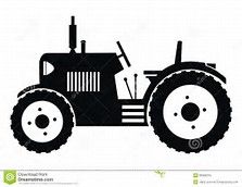 the silhouette of a tractor on a white background stock photo image 519762