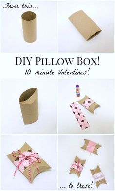 the instructions for how to make a diy pillow box