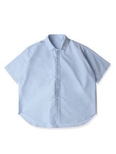 This is a casual and comfortable shirt that is made out of high quality cotton 100% Oxford fabric. With design detail of big oversized silhouette and embroidery detail on the collar, it gives a trendy and casual mood.- Embroidered detail on the collar- Oversized silhouette- Oxford fabric with high air permeability Summer Cotton Blouse With Casual Collar, Summer Casual Collar Cotton Blouse, Casual Cotton Blouse With Casual Collar, Oversized Cotton Blouse With Placket, Spring Cotton Short Sleeve Shirt With Spread Collar, Oversized Cotton Shirt For Daywear, Casual Cotton Blouse With Collared Neckline, Cotton Shirt With Collared Neckline And Placket, Summer Cotton Polo Shirt