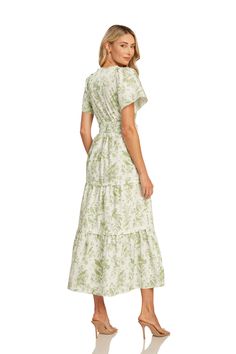 Lina Maxi Dress Green Floral – TRISH SCULLY Cotton Ruched Maxi Dress For Daywear, Casual Cotton Dresses With Gathered Waist, Cotton Maxi Dress With Smocked Bodice For Day Out, Cotton Maxi Dress With Gathered Waist For Daywear, Floral Print Cotton Smocked Dress For Vacation, Cotton Smocked Dress With Floral Print For Vacation, Cotton Smocked Floral Dress For Vacation, Spring Cotton Midi Dress With Elastic Waistband, Ruched Cotton Maxi Dress