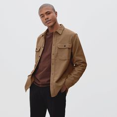 Our most versatile cool-to-cold-weather layer. The Heavyweight Overshirt works great as a shirt, as an easy light jacket, or as a warm mid-layer under a coat. Plus, the 8 oz heavy cotton twill is durable, warm, and twice as heavy as our Japanese Oxford cloth. Overshirt, over-sweater, under-jacket—your call. (It may look like a flannel shirt in the product photos, but click to zoom in on that heavy twill texture.) Everlane Long Sleeve Winter Tops, Urban Fall Tops For Everyday, Casual Everlane Tops For Fall, Everlane Casual Tops For Fall, Everlane Casual Fall Tops, Everlane Tops For Everyday Fall Wear, Everlane Everyday Tops For Fall, Urban Relaxed Fit Shirt For Fall, Everlane Casual Tops Relaxed Fit