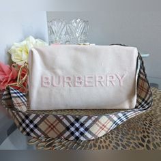 Brand New Burberry Pouch Made Exclusively For Burberry Beauty Collection Converted Into Shoulder Bag Or Cross Body With Non Branded Strap Burberry Beauty, Burberry Pink, Pink Pouch, Beauty Collection, Cross Body, Shoulder Bags, Pink Ladies, Burberry, Bag Lady