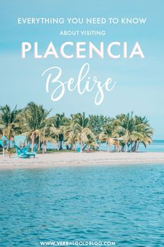 a beach with palm trees and the words, everything you need to know about visiting placenc