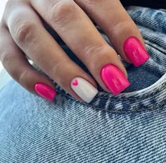 Unghie Sfumate, February Nails, Her Nails, Cute Gel Nails, Short Acrylic Nails Designs, Dipped Nails, Fire Nails