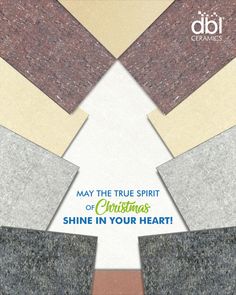 an advertisement for the true spirit of christmas shine in your heart, with different colors and shapes