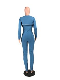 Sexy Long Sleeve Crop Top Spaghetti Strap Bodycon Jumpsuit Fall Women Clothes Club 2 Piece Set Fitted Solid Color Jumpsuits And Rompers For Club, Fitted Jumpsuits And Rompers For Club, Top Spaghetti Strap, Jumpsuit Fall, Spaghetti Strap Crop Top, Solid Color Jumpsuits, Bodycon Jumpsuit, Long Sleeve Crop, Women Clothes