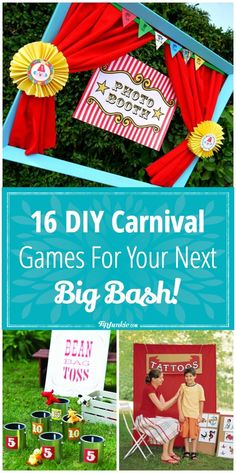 an outdoor party with red curtains and decorations for the kids's birthday, is featured in