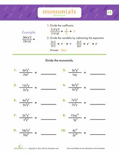 the worksheet is shown for students to use