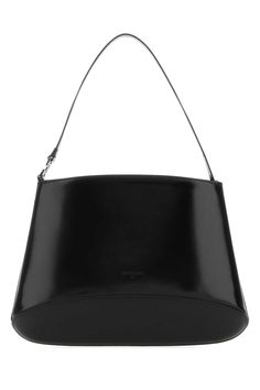 Black Leather Handbag from Low Classic Sleek Structured Shoulder Bag, Timeless Black Shoulder Bag For Shopping, Elegant Evening Hobo Bag With Top Carry Handle, Elegant Hobo Bag With Top Carry Handle For Evening, Sleek Hobo Shoulder Bag For Formal Occasions, Modern Evening Hobo Bag With Detachable Handle, Designer Black Structured Bag, Luxury Structured Shoulder Bag For Shopping, Chic Black Business Bucket Bag