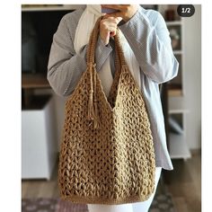 Crochet Straw Bag, Retro Cardigans, Mesh Beach Bags, Mesh Tote Bag, Rainbow Bag, Vintage Crochet Pattern, Minimalist Bag, Straw Tote Bag, Rattan Bag