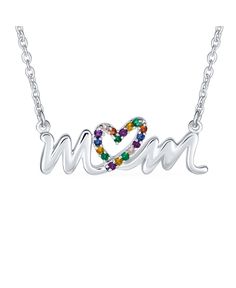 in stock Multicolor Heart Charm Jewelry For Mother's Day, Multicolor Heart Pendant Jewelry For Mother's Day, Multicolor Jewelry Gift For Mom, Multicolor Pendant Jewelry For Mother's Day, Multicolor Heart Pendant Necklace For Mother's Day, Multicolor Heart Necklace For Mother's Day Gift, Multicolor Heart Charm Necklace For Anniversary, Multicolor Heart Charm Necklace For Mother's Day, Necklace For Mother