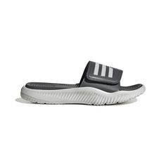 Whether you're lounging around or cooling down after a workout, you'll love sliding into the padded comfort of these men's Alphabounce sandals from adidas.Click this FOOTWEAR GUIDE to find the perfect fit and more!SANDAL FEATURESBreathable upper for ventalationBounce provides energy compfortGrippy rubber outsoleSANDAL CONSTRUCTIONMesh, manmade upperTextile liningFoam midsoleRubber outsoleSANDAL DETAILSOpen toeHook & loop closurePadded footbed Size: 13. Color: Dark Grey. Gender: male. Age Group: adult. Adidas Alphabounce, Mens Slide Sandals, Mens Slides, Mens Casual Dress Outfits, Mens Casual Dress, A Workout, Mens Slippers, Shoe Size Chart, Men Shoes Size