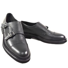 Made In Italy Leather Upper Leather Lining Vibram Sole Hand Made Shoes Free Gift Classic Black Monk Strap Shoes With Leather Sole, Black Monk Strap Shoes With Leather Sole, Classic Black Monk Strap Shoes, Black Almond Toe Monk Strap Shoes For Galas, Semi-formal Black Monk Strap Shoes With Rubber Sole, Classic Black Monk Strap Shoes For Galas, Black Cap Toe Monk Strap Shoes In Calf Leather, Black Calf Leather Cap Toe Monk Strap Shoes, Classic Black Monk Strap Shoes With Leather Footbed