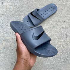 Nike Kawa Shower Sandals Swoosh 100% Completely Waterproof Nike Kawa Shower Slides Dark Charcoal Grey / Black Men's Us Size Condition: Brand New - Without Box *Satisfaction Is 100% Guaranteed* Additional Notes: Guaranteed To Be 100% Authentic Nike Merchandise (Purchased From An Authorized Nike Retailer) Sandal Slide Sandals Color Comfortable Gray Proof Rubber Flip Flop Flops Casual Gray Slip-on Sport Sandals, Gray Synthetic Slip-on Slides, Gray Sporty Sport Sandals For Outdoor, Gray Synthetic Sport Sandals, Gray Sporty Synthetic Sport Sandals, Gray Non-slip Comfortable Slides, Comfortable Non-slip Gray Slides, Black Waterproof Synthetic Sport Sandals, Gray Non-slip Sandals For Outdoor