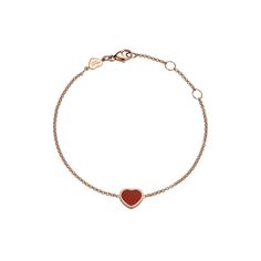 My Happy Hearts jewelry collection borrows its most famous codes, the heart and mobile diamonds, from Chopard's legendary creations. The heart motifs of My Happy Hearts ethical rose gold bracelets form a delicate constellation, to be worn alone or stacked as a stylish accessory. Me, Myself and My Happy Hearts. SPECIFICATIONS METAL: 18k rose gold SIZE: S REF. NUMBER: 85A086-5081 Chopard Bracelet, Rose Gold Bracelets, Hearts Jewelry, Chopard Jewelry, Carnelian Bracelet, Luxury Bracelet, Gold Bracelets, Happy Heart, Rose Gold Bracelet