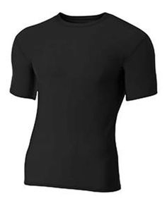 Youth Short Sleeve Compression T-Shirt - BLACK - XL | A4 Athletic Youth Short Sleeve Compression T-Shirt in Black Size XL Fitted Short Sleeve Sports T-shirt, Stretch Plain Short Sleeve T-shirt, Fitted Moisture-wicking Solid T-shirt, Fitted Solid Color Moisture-wicking T-shirt, Fitted Solid Moisture-wicking T-shirt, Moisture-wicking Fitted Solid T-shirt, Black High Stretch Crew Neck T-shirt, Sporty Snug Fit Short Sleeve T-shirt, Fitted Solid Color Sports T-shirt