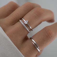 Dainty textured ring is perfect for stacking! Made of 925 Sterling Silver THICK plating of 14k Gold or Rhodium Available in sizes 6-9 2.5mm Thick Silver Ring Stack Dainty, Women Jewelry Silver, Sterling Silver Jewelry Aesthetic, Styling Rings Silver, Silver Ring Stacking, Multiple Silver Rings, Everyday Jewelry Simple Silver, Simple Silver Rings Aesthetic, Silver Jewellery Rings