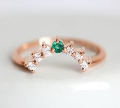 Emerald Wedding Ring, Emerald Diamond Ring, Diamond Emerald Ring, Emerald Crown Ring, Emerald Band, Gold Emerald Band, Gold Emerald Ring by MinimalVS on Etsy https://www.etsy.com/listing/556194514/emerald-wedding-ring-emerald-diamond Emerald And Diamond Band, Emerald Crown, Wedding Ring Emerald, Diamond Emerald Ring, Emerald Engagement Ring Green, Gold Emerald Ring, Emerald Band, Emerald Wedding Rings, Leaf Engagement Ring