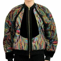 Just Cavalli Silk Multi-Color Reversible Women's Basic Jacket Us S It 40 Country/Region Of Manufacture: Italy Condition: New Without Tags Retail Value: $840.00 This Is Authentic Just Cavalli Silk Multi-Color Reversible Full Zip Women's Basic Jacket Sku: V-Wh-8647 Model: S04am0104 N37152 256s Material: 82% Rayon 18% Silk Bust: 21" Sleeves: 24" Shoulders: 16.5" Length: 24.5" Designer Multicolor Fall Outerwear, Designer Multicolor Outerwear For Fall, Basic Jackets, Just Cavalli, Womens Basic, Black Green, Vest Jacket, Women's Accessories, Bomber Jacket