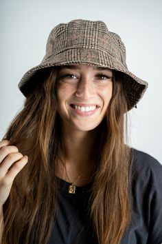 Plaid bucket hat brown - Trendy Hats at Lush Fashion Lounge Boutique in Oklahoma City Adjustable Wide Brim Bucket Hat For Fall, Adjustable Curved Brim Bucket Hat For Fall, Adjustable Short Brim Bucket Hat For Fall, Adjustable Bucket Hat For Fall, Adjustable Bucket Sun Hat For Fall, One Size Fits Most Sun Hat For Fall, Adjustable Fall Bucket Hat, Winter Brown Bucket Hat One Size, Brown Wide Brim Bucket Hat For Winter