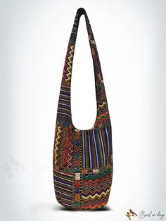 BirdinBag - Bohemian Style Travel Shoulder Bag - Elegant, Spacious Messenger with Crossbody Function Bohemian Multicolor Bucket Bag With Removable Pouch, Multicolor Bohemian Shoulder Bag For Travel, Bohemian Multicolor Hobo Bag With Large Capacity, Multicolor Bohemian Bucket Bag For Everyday Use, Bohemian Multicolor Large Capacity Hobo Bag, Bohemian Multicolor Bucket Bag With Adjustable Strap, Bohemian Multicolor Bucket Bag For Everyday, Bohemian Bag With Adjustable Strap For Daily Use, Multicolor Large Capacity Pouch Shoulder Bag