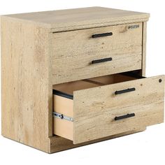 two drawers with one drawer open and the other closed