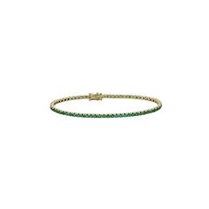 Indulge in the timeless elegance of our emerald tennis bracelet. Whether celebrating a new life with a push present or embracing your birthstone, this exquisite bracelet is a symbol of enduring beauty and cherished moments. Available in 14k Yellow Gold, White Gold, and Rose Gold Total Carat Weight: 5.35 ct Adjustable 6" - 7" Made to order. Lead time is 4-6 weeks. Benefits of Solid 14k Gold Jewelry Most loved for its durability and longevity Can be worn daily and requires less maintenance and car Classic Emerald Bracelets For Formal Occasions, Classic Formal Emerald Bracelets, Classic Gemstone Tennis Bracelet As Gift, Classic Gemstone Tennis Bracelet Gift, Classic Gold Tennis Bracelet With Emeralds, Classic Gemstone Tennis Bracelet For Anniversary, Fine Emerald Tennis Bracelet For Formal Occasions, Fine Emerald Tennis Bracelet For Formal Events, Formal Fine Emerald Tennis Bracelet