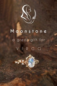 Moonstone is very valuable for women born in August and September. Rings made of Virgo's birthstone will be a nice idea as a birthday gift. Moon Shaped Rose Cut Diamond Jewelry Gift, Unique 14k Gold Moonstone Ring Gift, Unique Moonstone Ring With Rose Cut Diamonds For Anniversary, Spiritual Rose Cut Diamond Rings As Gift, 14k Gold Moonstone Ring For Anniversary, Spiritual 14k Gold Moonstone Ring For Anniversary, Heirloom Moonstone Ring With Rose Cut Diamonds For Anniversary, Celestial Style 14k Gold Moonstone Ring As Gift, Celestial 14k Gold Moonstone Ring As Gift