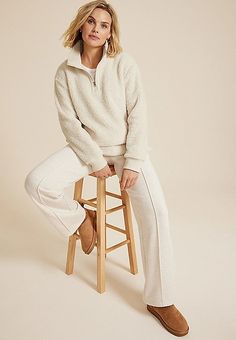 Sherpa Pullover Sweatshirt | maurices