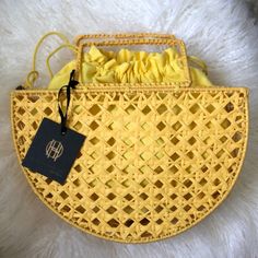 Brand New With Tags Canvas Crochet, Bag House, Bohemian Bags, Straw Basket, Wicker Bags, Crochet Bags Purses, Handbag Heaven, Boho Leather, Woven Basket