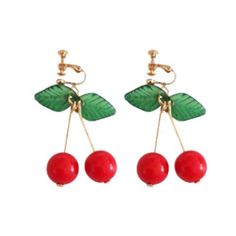 PRICES MAY VARY. 1. Material: high-quality alloy + acrylic. 2. Size: 4.7*1.8CM/1.85*0.7 inches (there is a slight error in manual measurement, which is normal). Weight: 2.5G 3. DESIGN : Nature inspired cute dangly cherry earrings for women, great fun for summer everyday wear, costume, beach time or vacation. 4.Very suitable for gifts: Thanksgiving gifts, birthday gifts for girls, women, men, boys, back to school, holidays, special occasions, Valentine's Day, Mother's Day, graduation or anniversa Amazon Jewelry, Black Hoops Earrings, Girls Fun, Womens Earrings, Cherry Earrings, Fruit Earrings, Ear Clips, Red Cherry