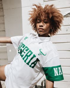 MIZIZI celebrates Nigeria's anniversary as an independent state with a remake of our 2016 Limited Edition White Nigeria Baseball Jersey, designed specifically for Nigerian Independence Day. Being one of the crowd faves, the crispy white baseball jersey is designed with green motifs, reflecting Nigeria's national colors. Nigeria gained independence on October 1, 1960, and has since gone on to be a cornerstone of African wealth, pride, and growth. This jersey is a celebration of Nigerian "Unity an Nigerian Jersey, Nigerian Independence Day, Nigeria Independence Day, Nigerian Independence, Nigeria Independence, White Baseball Jersey, Independence Day Wallpaper, Eagle Silhouette, Day Wallpaper