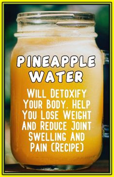 Pineapple Detox, Pineapple Water, Detox Drinks Recipes, Detoxify Your Body, Diet Drinks, Healthy Drinks Recipes, Healthy Detox, Natural Detox, Water Recipes