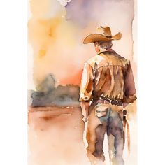 Cowboy 1 Poster Print - Prints Design Petals-VARPDXPPD0177 Image 1 Cowboy Painting, Cowboy Artists, Scenery Paintings, Prints Design, Cowboy Art, Angel Art, Stock Paper, Western Art, Fine Arts Posters